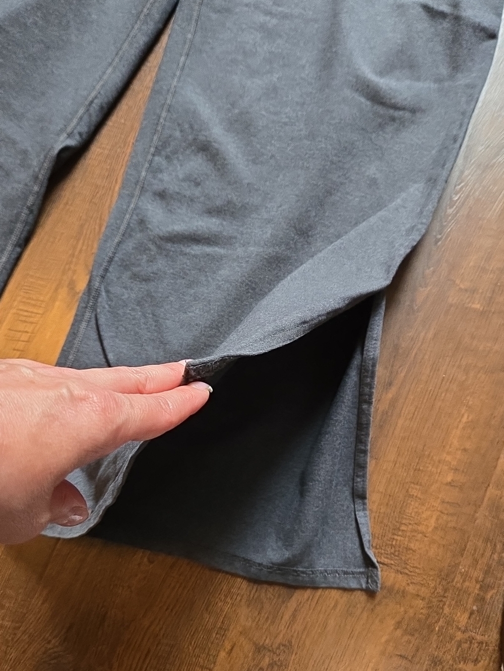 PACT Organic Cotton Airplane Wide Leg Pant in Charcoal Heather - Picture 4 of 11